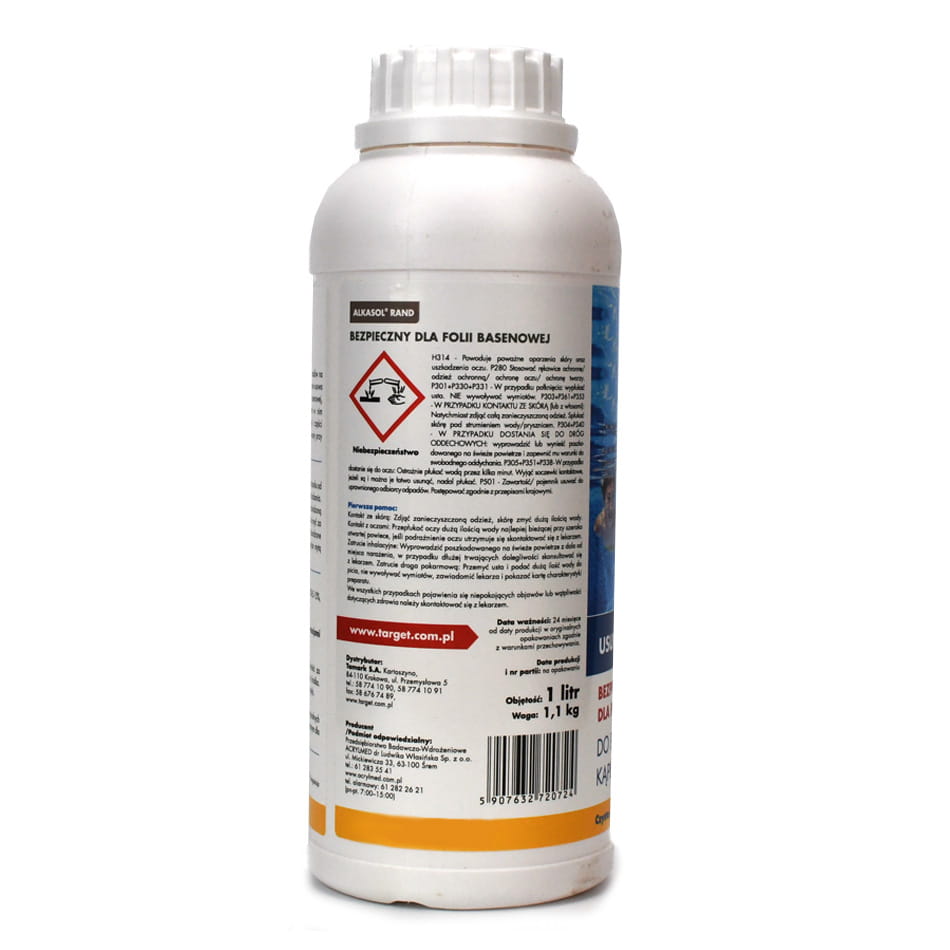 Alkasol Rand Usuwa Osad w Basenie 1 l Target - obrazek 3