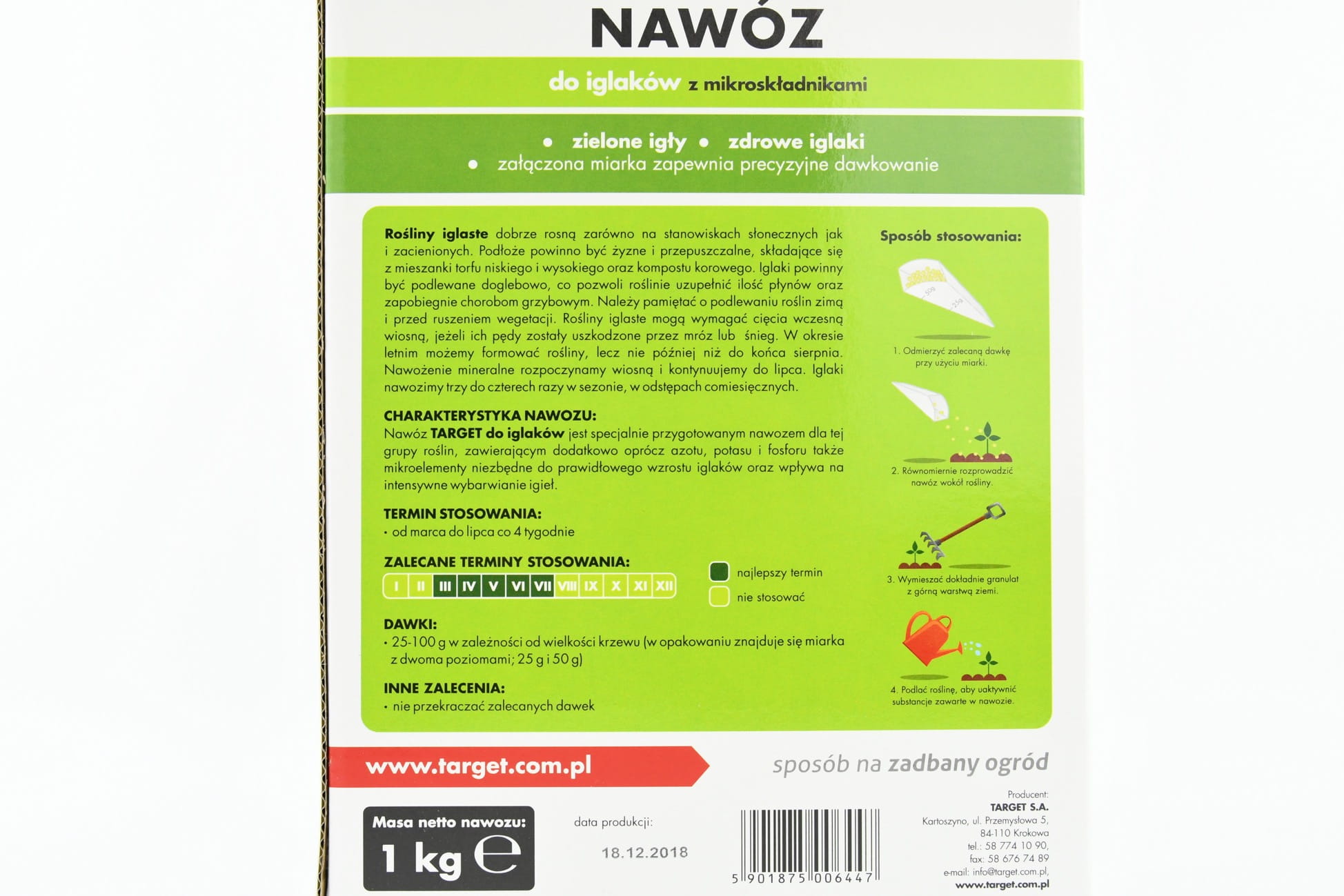 Nawóz Do Iglaków Z Mikroelementami 1 kg Target - obrazek 3