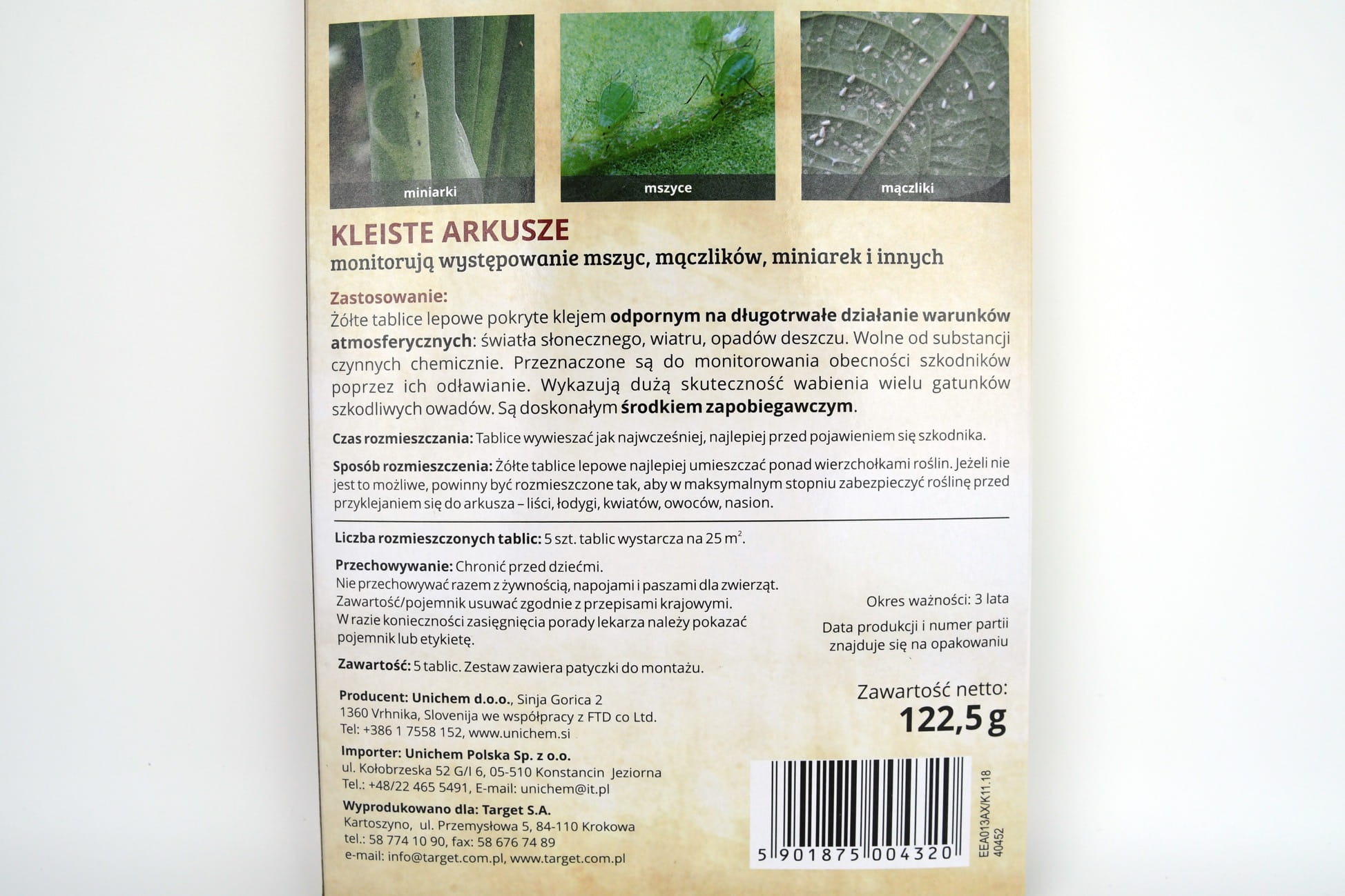 ¯ó³te Tablice Lepowe Na Szkodniki 5 szt. Target - obrazek 3