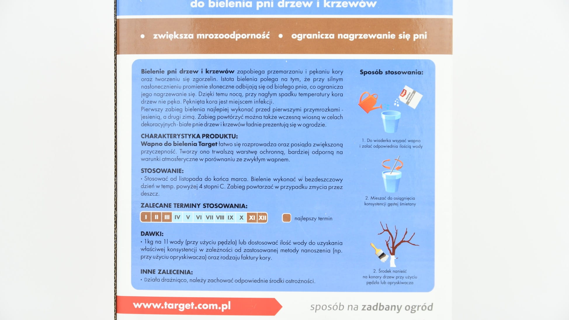 Wapno Do Bielenia Drzew O Zwiêkszonej Przyczepnoci 1 kg Target - obrazek 4