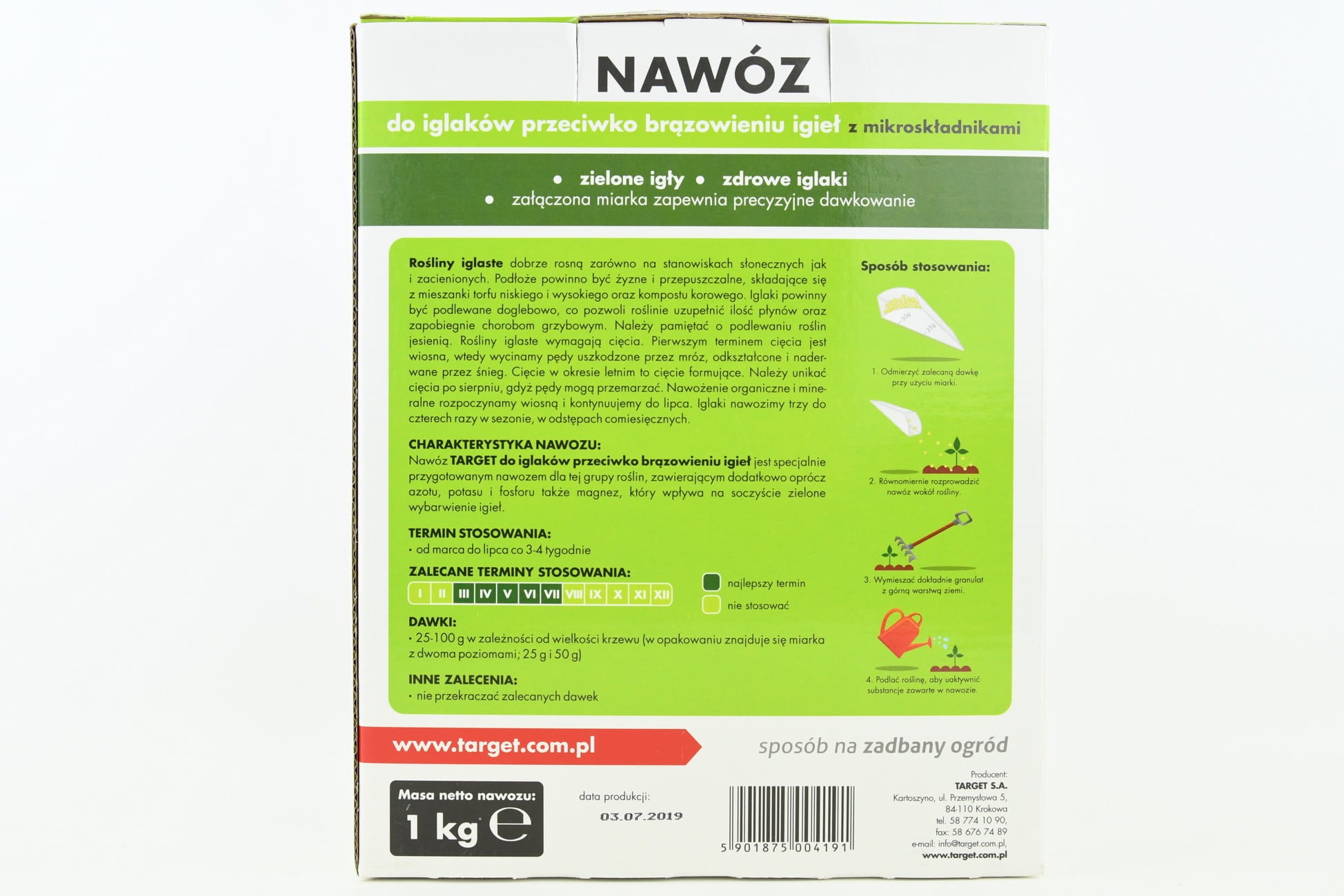 Nawóz Do Iglaków Przeciw Br¹zowieniu Igie³ 1 kg Target - obrazek 3