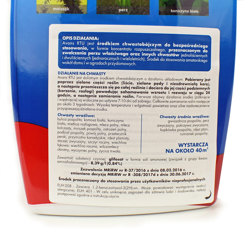 Avans RTU Spray rodek Chwastobójczy Totalny 1 l Target - obrazek 2