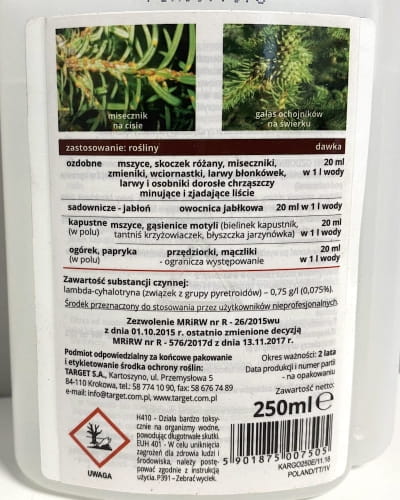 Karate Gold Zwalcza Szkodniki Iglaków i Tui 250 ml Target - obrazek 5