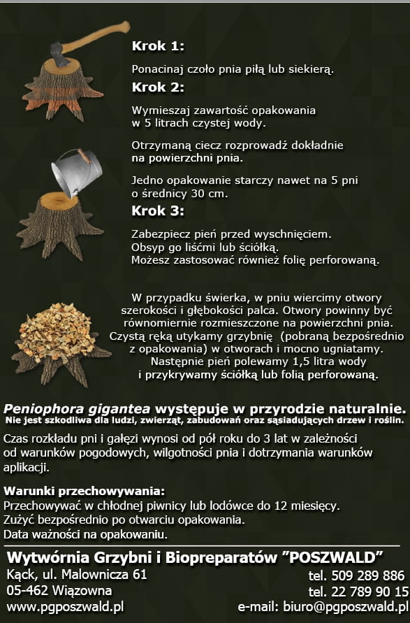 Grzybnia Do Usuwania Pni i Kompostowania Pg-Poszwald Eko - obrazek 4