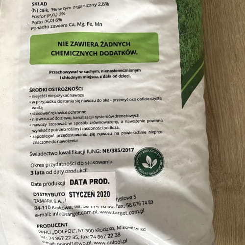Nawóz Do Trawnika Ekologiczny Bezpieczny Trawnik 10 kg Target - obrazek 4