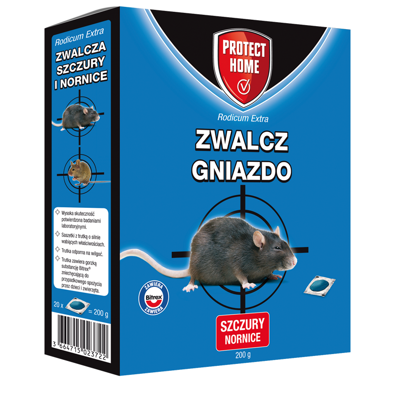 Rodicum Extra Pasta Trutka Na Szczury i Nornice 200 g (20x10 g) Protect Home