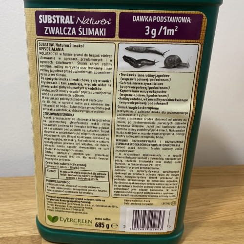 limakol Ekologicznie Zwalcza limaki 685 g Naturen Substral - obrazek 4