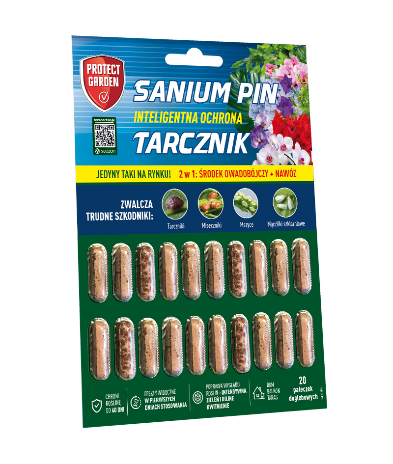 Sanium Pin Pa³eczki 2w1 Na Szkodniki + Nawóz 2 g Protect Garden