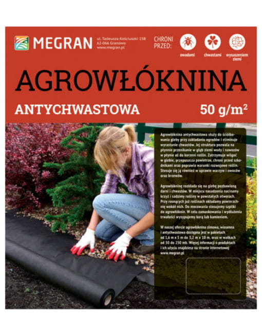 Agrow³óknina Antychwastowa 50g/m2 Czarna 3,2 x 5 m
