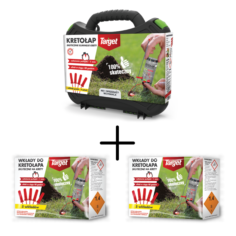 Kreto³ap + Wk³ady 2 szt. Zestaw Do Zwalczania Kreta