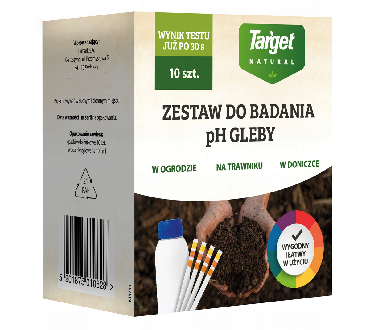 Zestaw Do Badania pH Gleby Kwasomierz PH-Metr Glebowy Target
