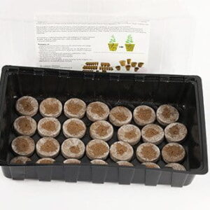 Zestaw Do Wysiewu Miniszklarenka + Kr¹¿ki Torfowe Jiffy 28 szt.