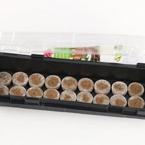 Zestaw Do Wysiewu Miniszklarenka + Kr¹¿ki Torfowe Jiffy 18 szt.