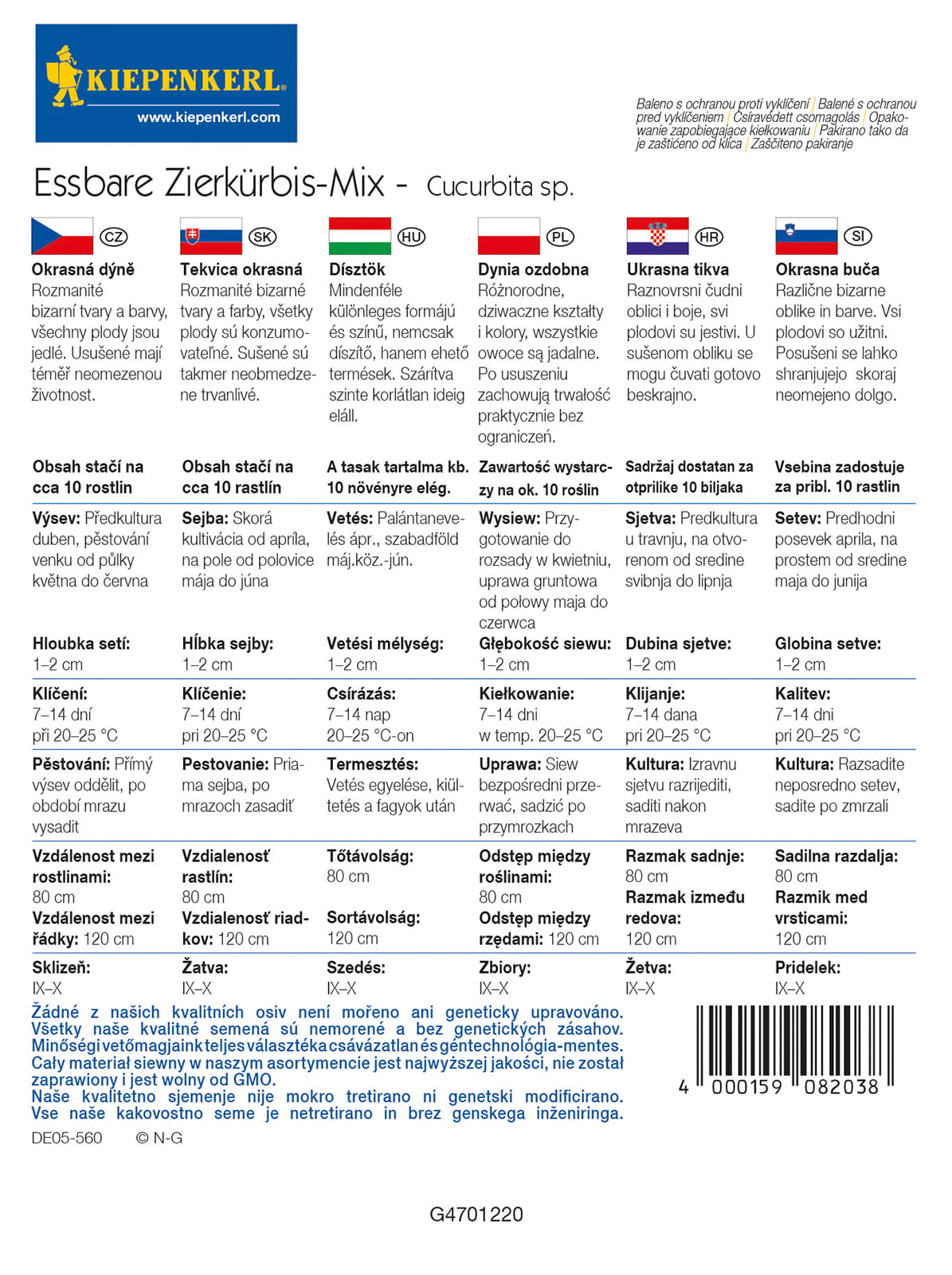 Dynia ozdobna Essbare Zierkurbis mix Kiepenkerl - obrazek 2