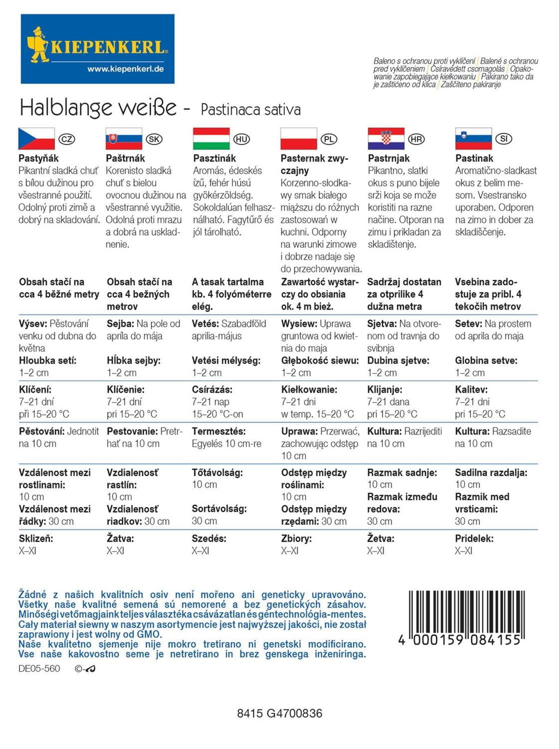 Pasternak zwyczajny Halblange Kiepenkerl - obrazek 2