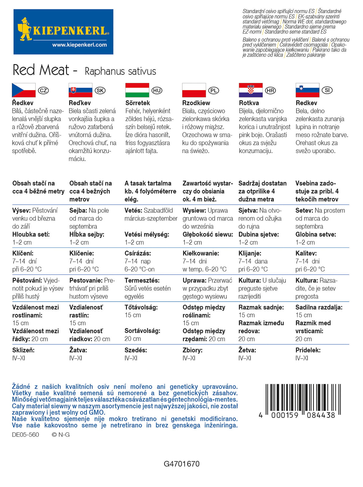 Rzodkiewka Red Meat Kiepenkerl - obrazek 2