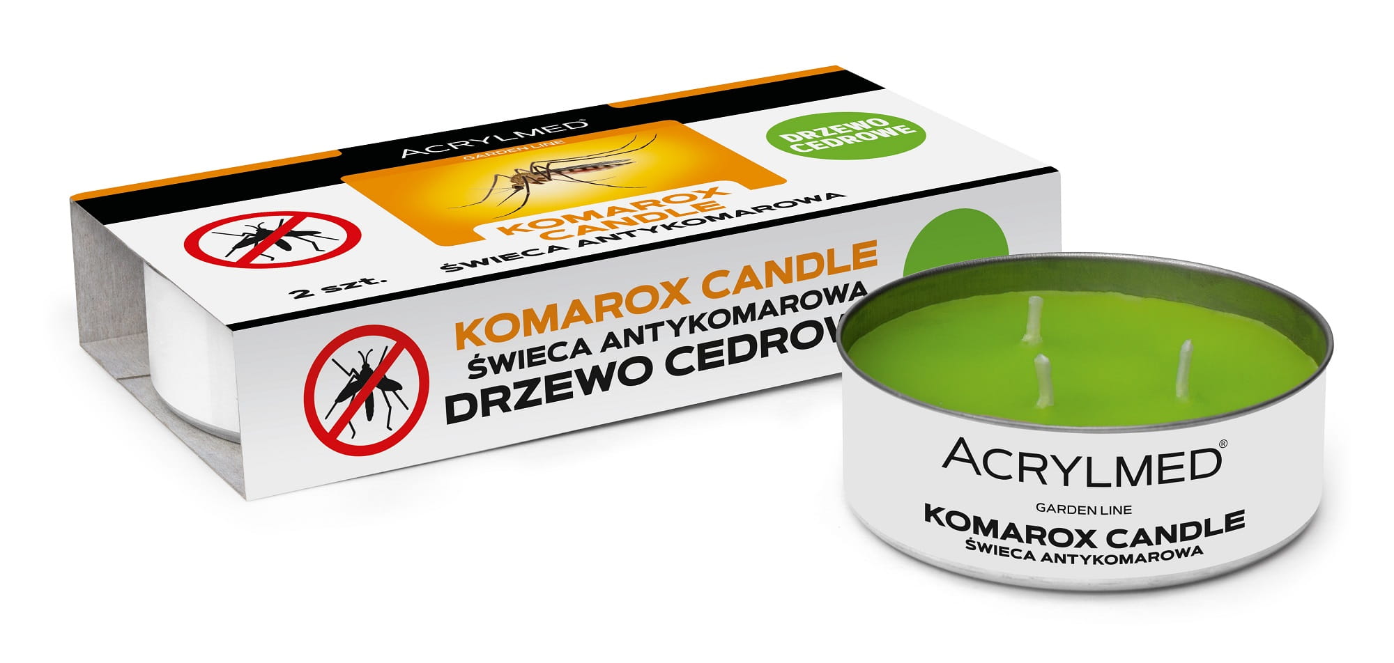 wieca Antykomarowa - Drzewo Cedrowe - 2 szt. Acrylmed