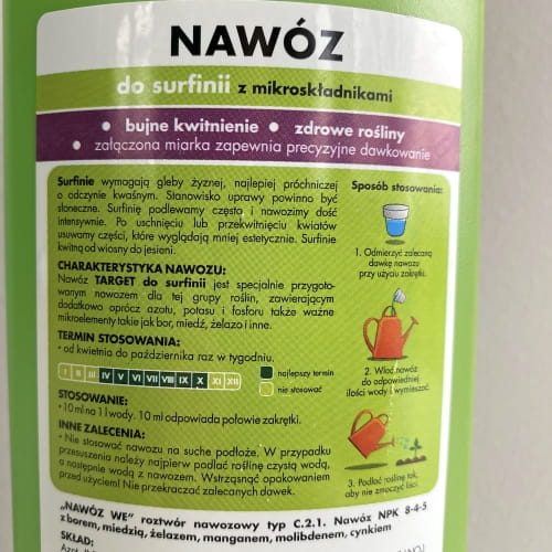 P³ynny Nawóz Do Surfinii Obfite Kwitnienie 0,5 l Target - obrazek 2