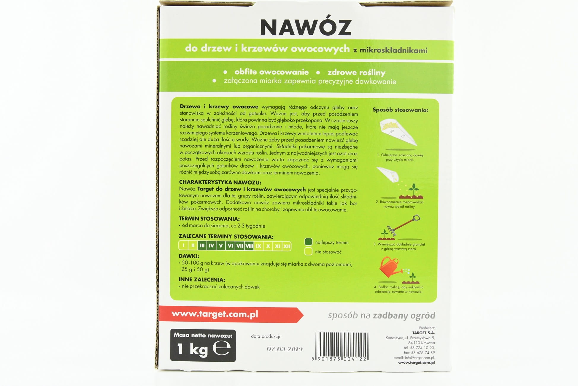 Nawóz Do Drzew i Krzewów Owocowych z Mikroelementami 1 kg Target - obrazek 3