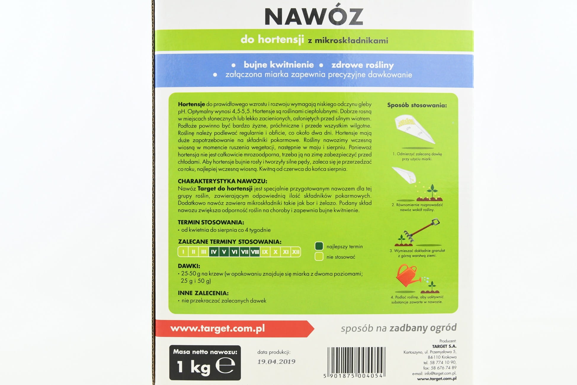 Nawóz Do Hortensji z Mikroelementami 1 kg Target - obrazek 3