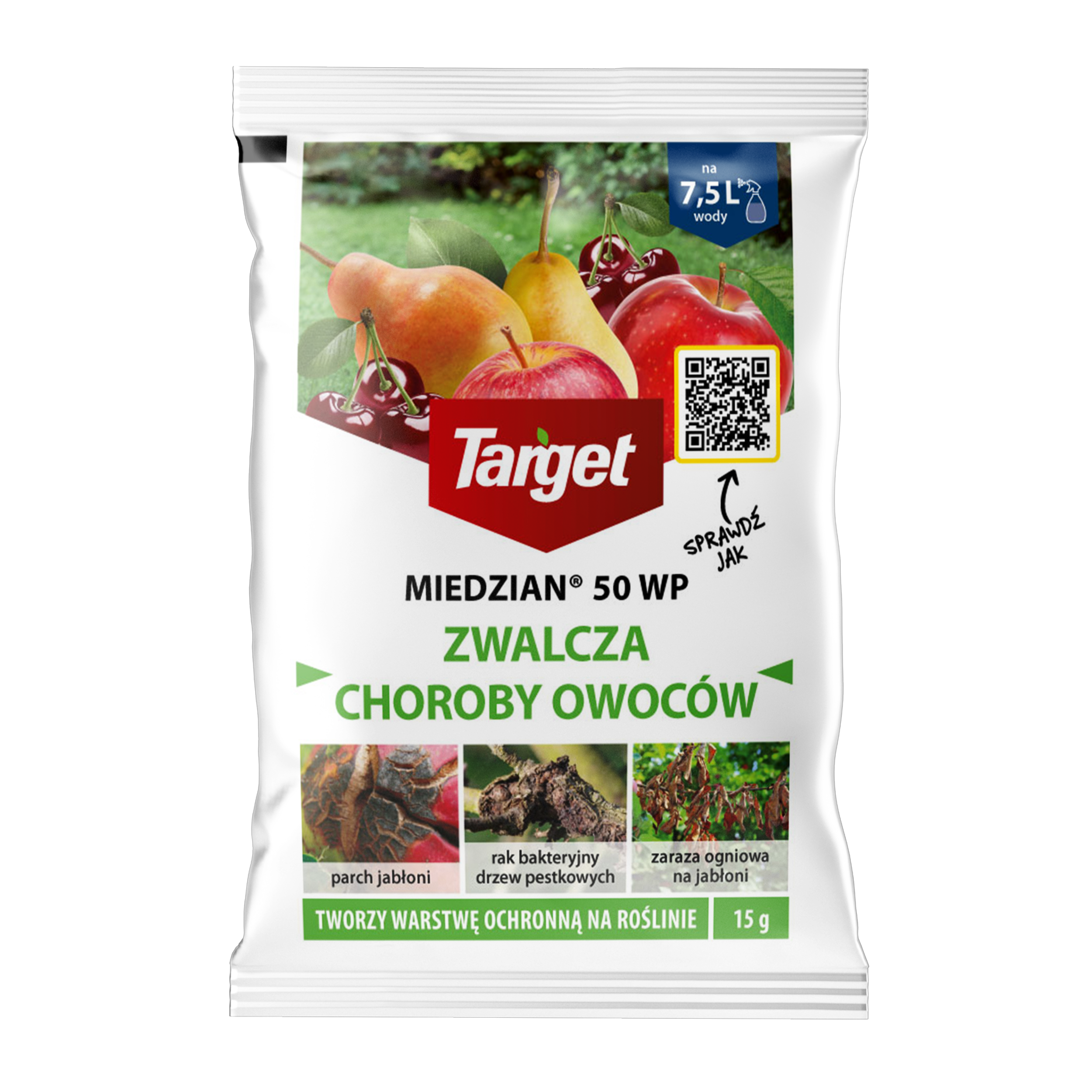 Miedzian 50 WP Zwalcza Choroby Owoców 15 g Target